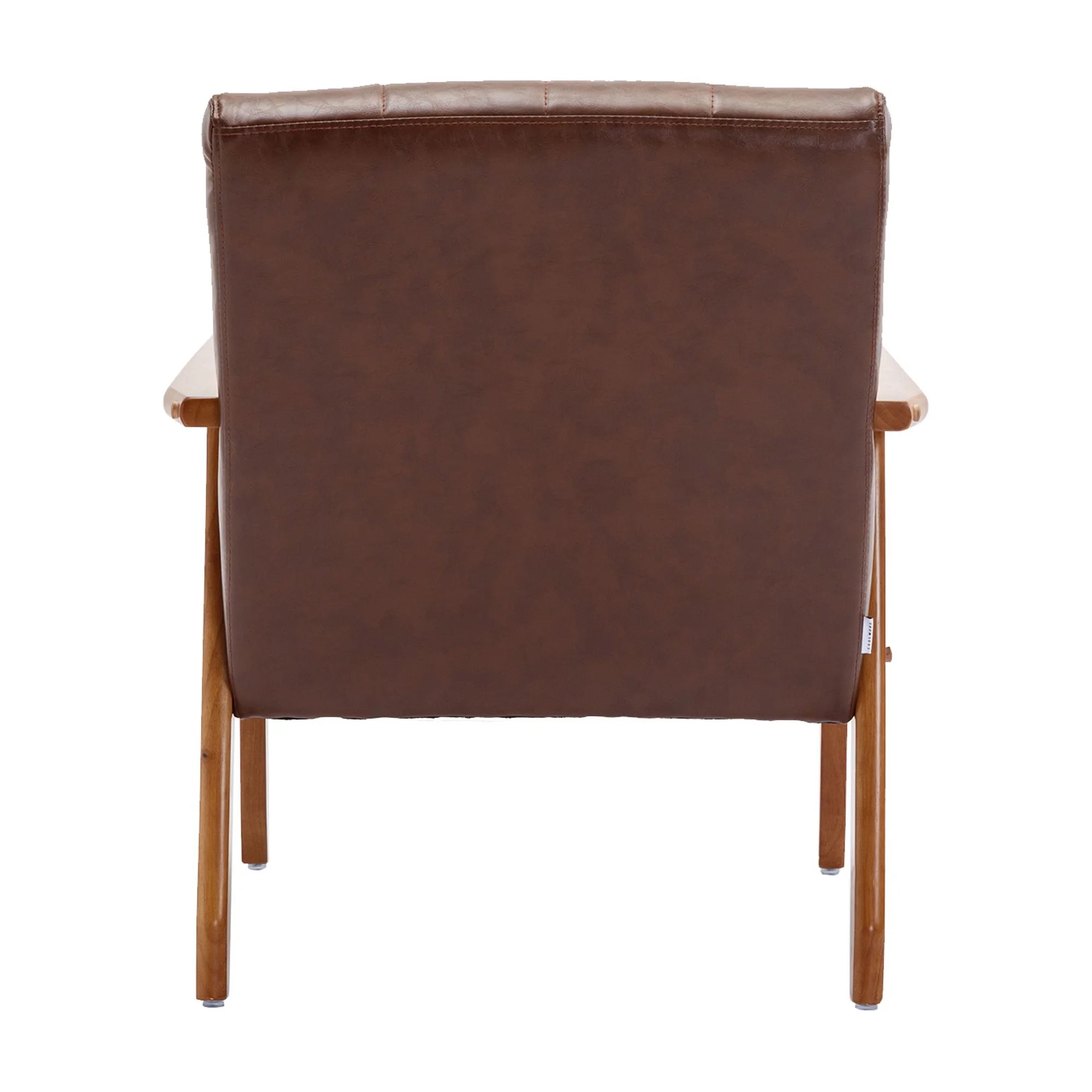 Accent Chairs Set of 2 with Side Table, Wood and Fabric Armchairs S604