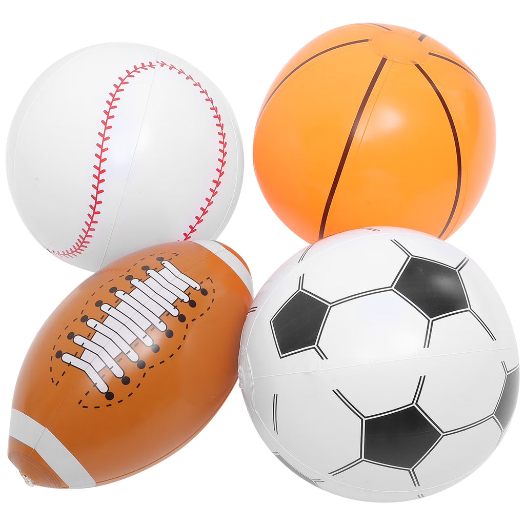 4 Pcs Inflatable Beach Ball Toy Blow up Beach Ball C589