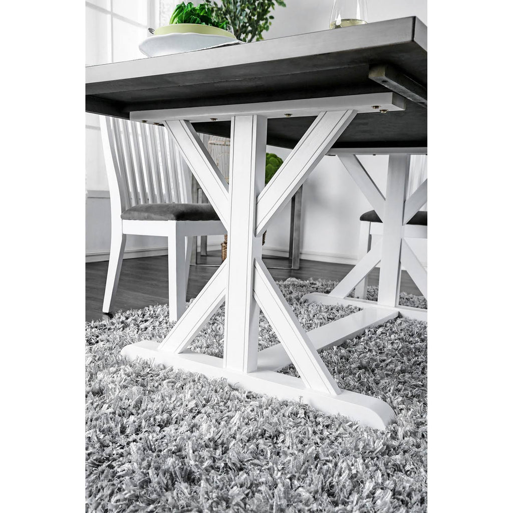 Gray White Dining Table D27184