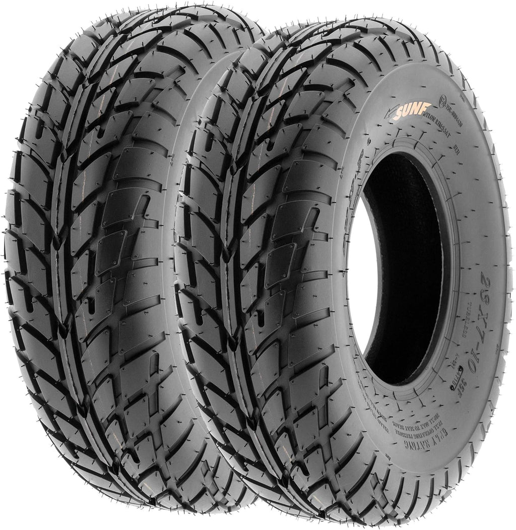 Set of 4 ATV UTV Flat Track Tires 19x6-10 Front & 20x10-9 Rear, 6 PR, Tubeless L498