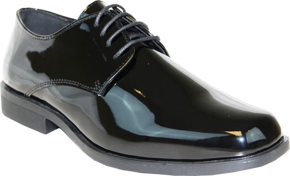 Black Patent Wrinkle Free Dress Shoe D8283