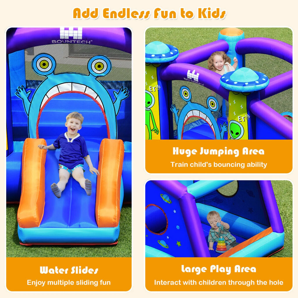 Inflatable Bouncer Kids Jump Slide Ball Pit with 480W Blower T99144