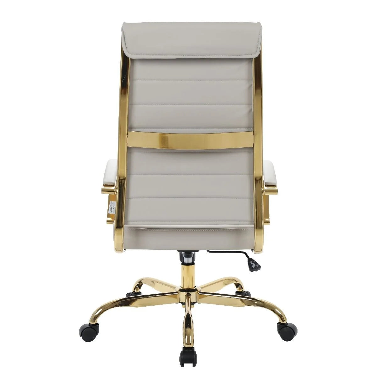 Tan Leather Swivel Office Chair with Gold Frame Z23209