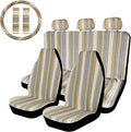 Beige Woven Seat Cover with Steering Wheel Cover R729541