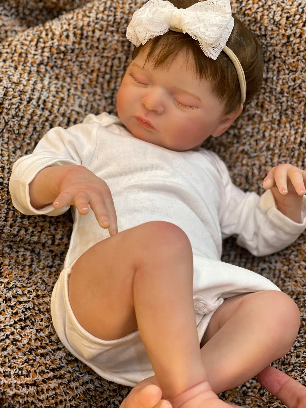Reborn Doll With Rooted Hair Handmade Soft Touch Lifelike Real Doll B5923