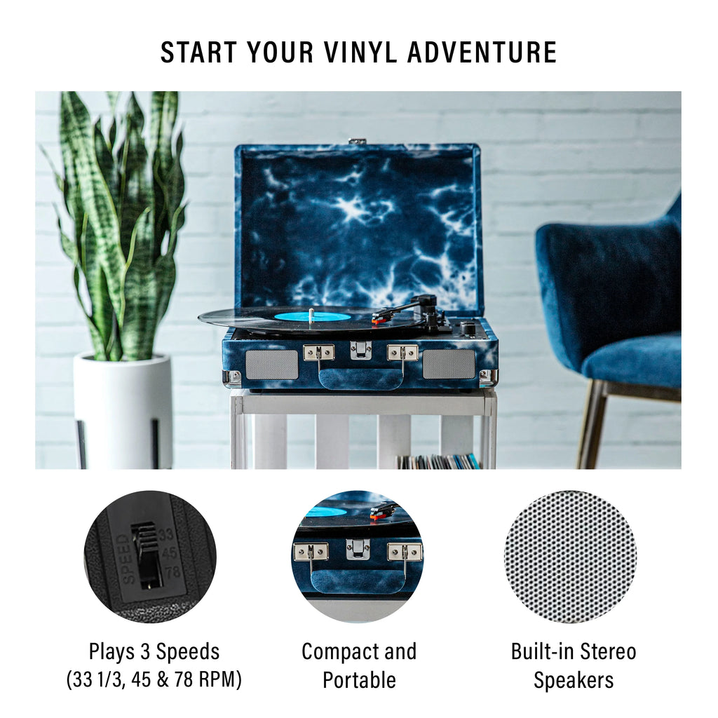 Vinyl Record Player with Speakers and Bluetooth Turntable T9551
