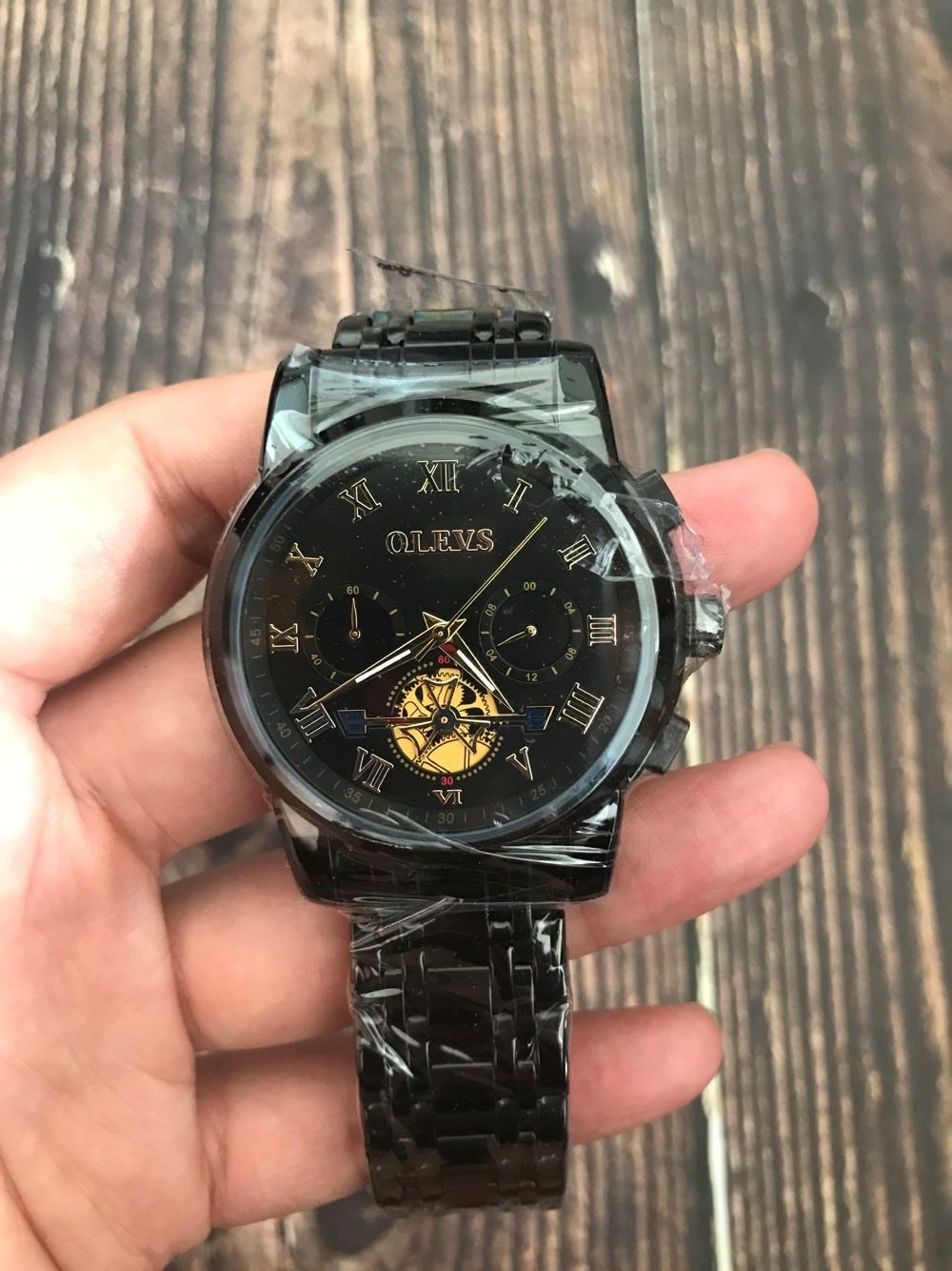 Black Chronograph Waterproof Wrist Watch M573956