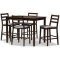 5 Piece Counter Height Dining Set in Light Gray E833307