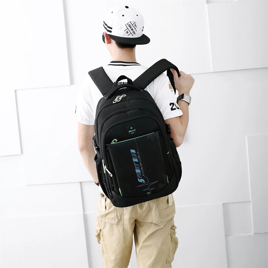 Black Blue Waterproof Lightweight Backpack C22818