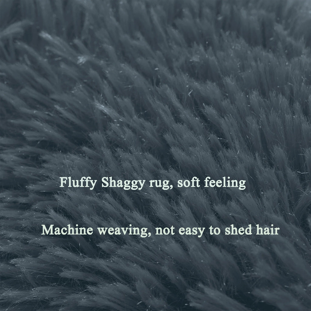 Black/Gray/Blue/Red Shaggy Area Rugs D949