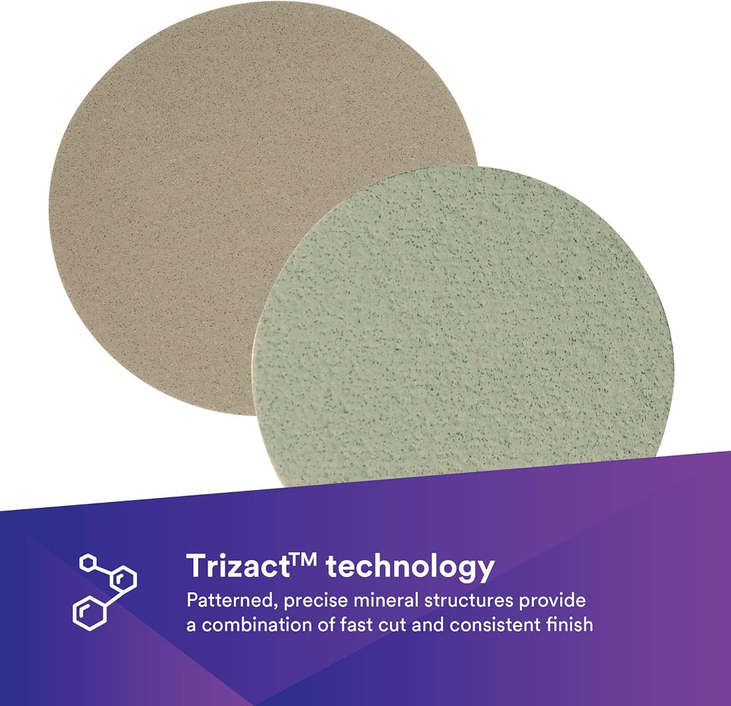 3M Hookit Foam Backing Abrasive Disc, 6 in, 3000 and 8000 Grade, 10 Discs/Carton, 4 Cartons/Case Pack of 2 E2376
