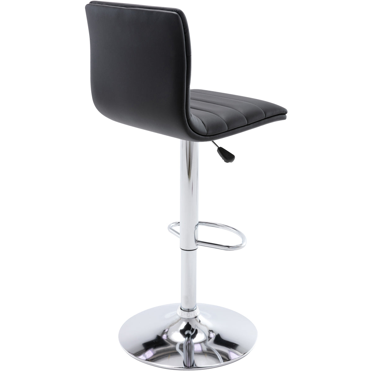 Black PU Leather Adjustable Swivel Bar Stools Set of 2 Y8549