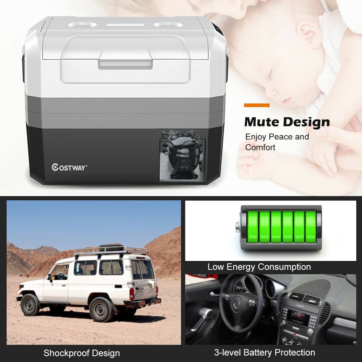 58 Quart Portable Electric Car Cooler L487885