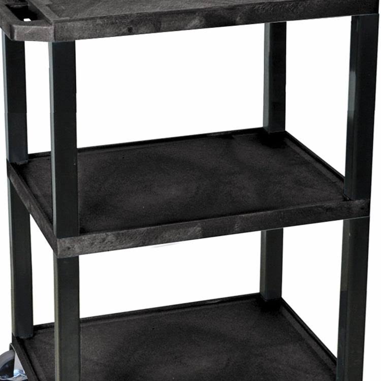 Black 3 Shelves Utility Cart T991