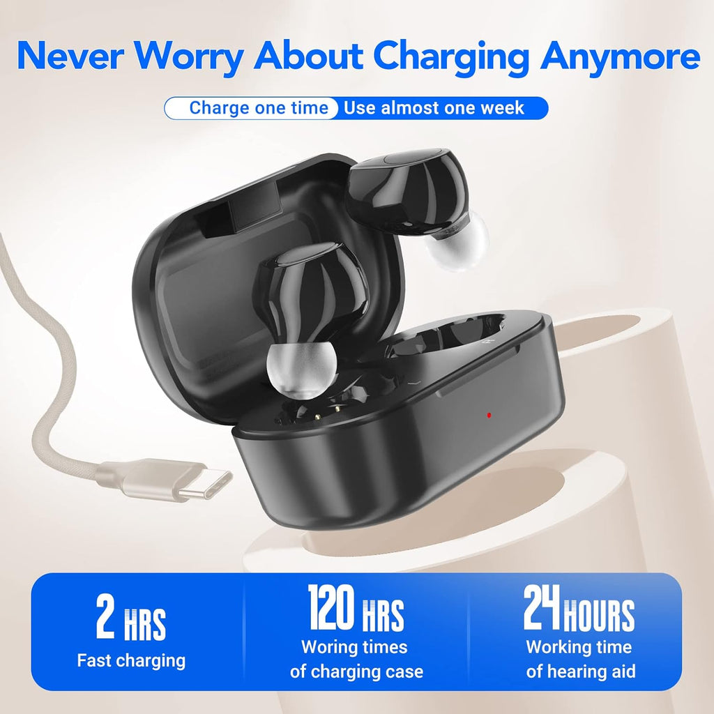 Rechargeable Digital Hearing Amplifier with Noise Cancelling E98934