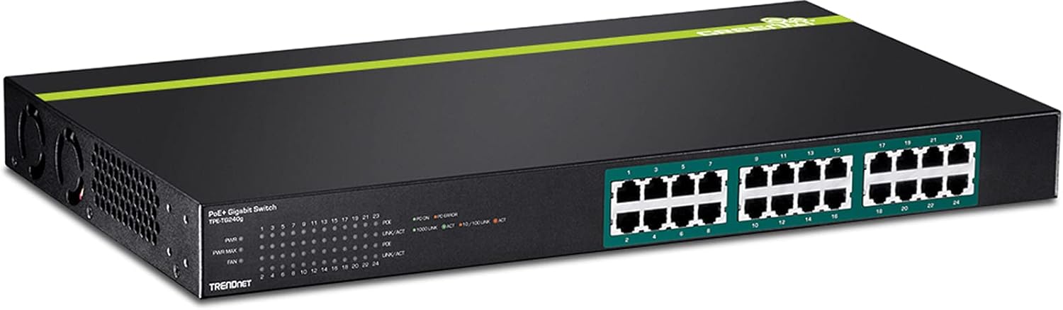 8-Port Gigabit PoE+ Switch, 123W PoE Power Budget, 16 Gbps Switching Capacity, Metal, Black Y7899