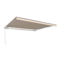 12 ft. Manual Retractable Awning, Linen Pinstripe Q98453