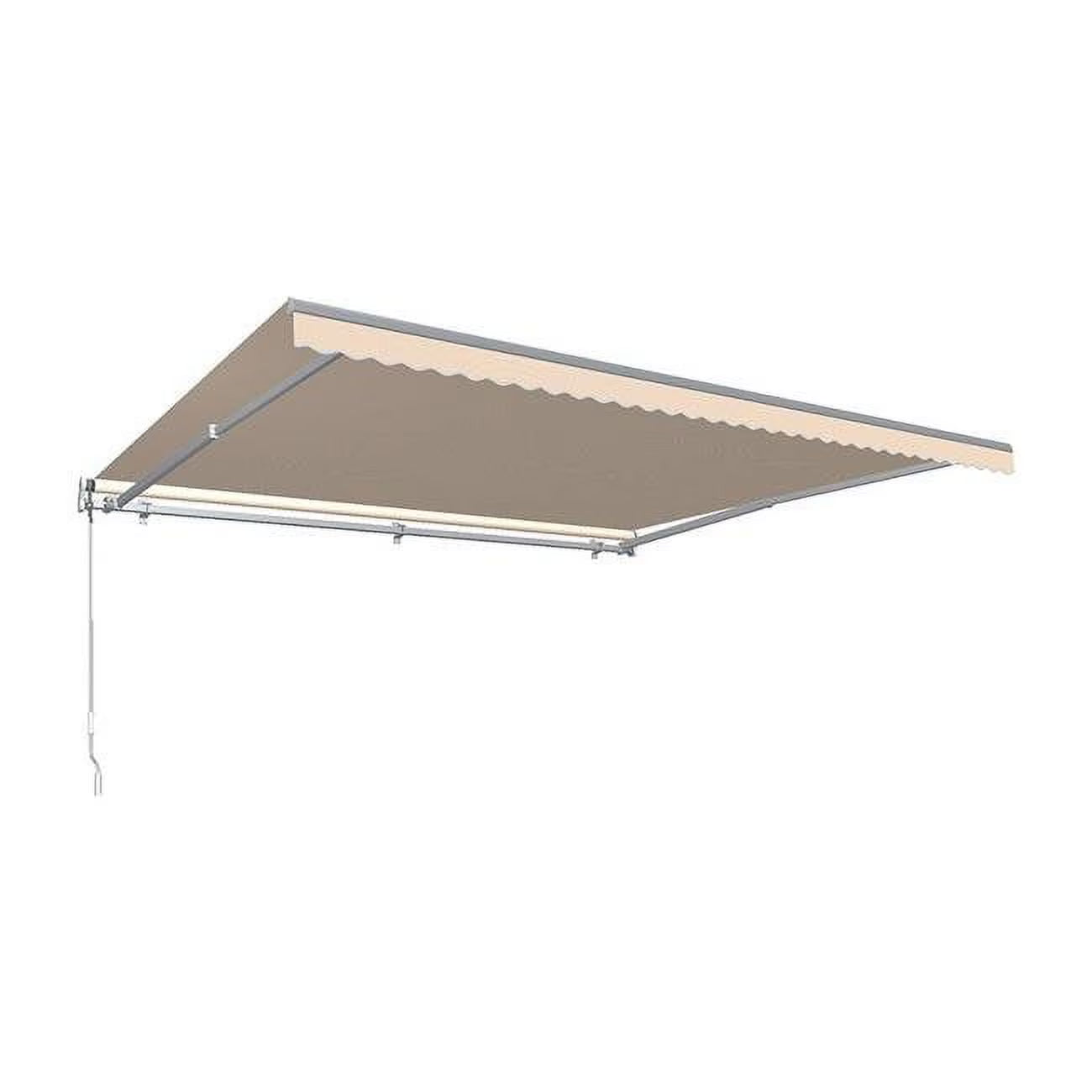 12 ft. Manual Retractable Awning, Linen Pinstripe Q98453