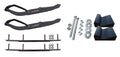Black MTX Snowmobile Skis with 10" Round Bars Complete Kit T407