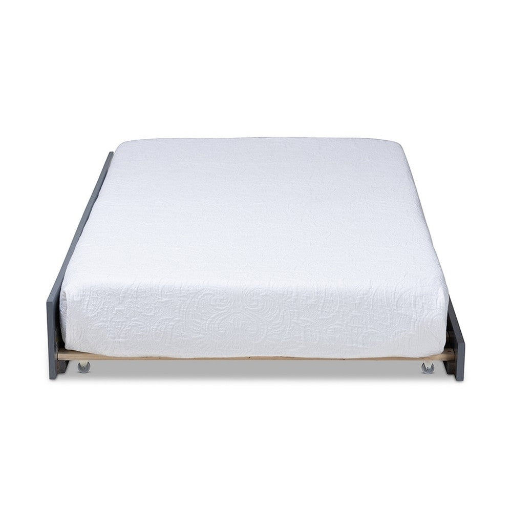 Grey Finished Wood Twin Size Trundle U5243