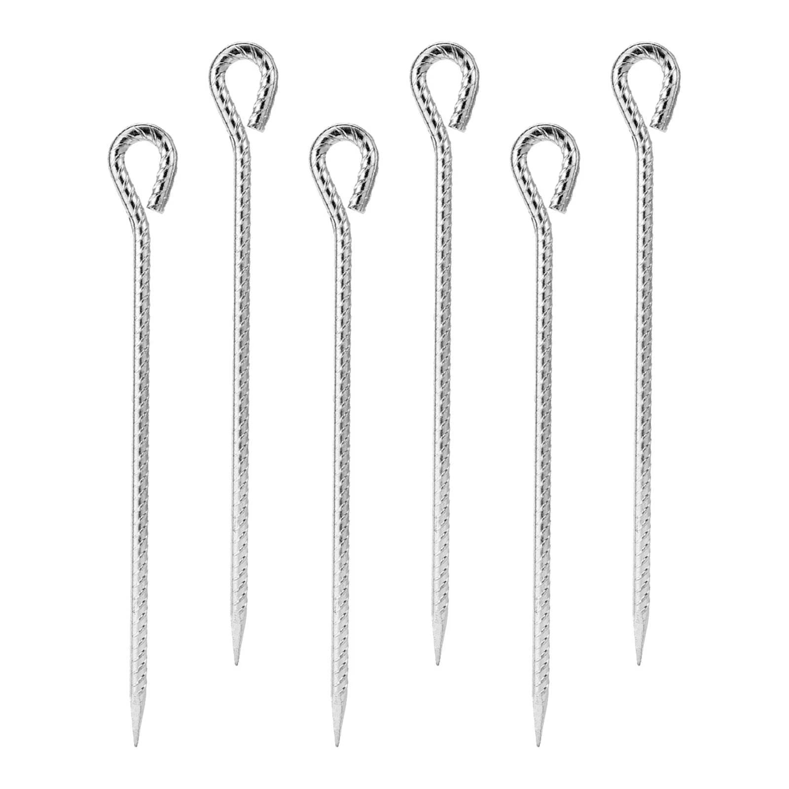 6 Pieces Tent Stakes with Hook 30CM V7474