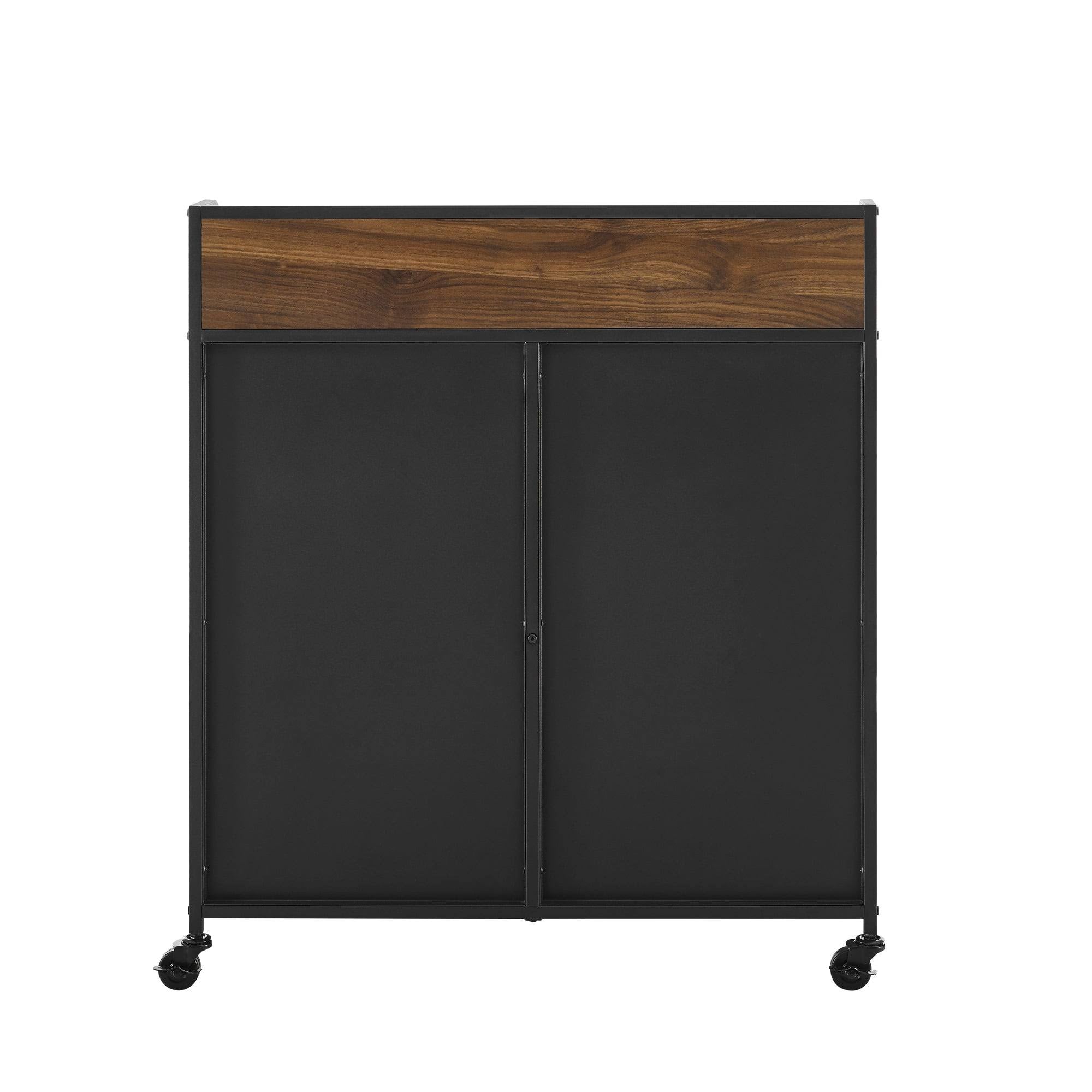 Grey Wash Mesh Bar Cabinet F756032