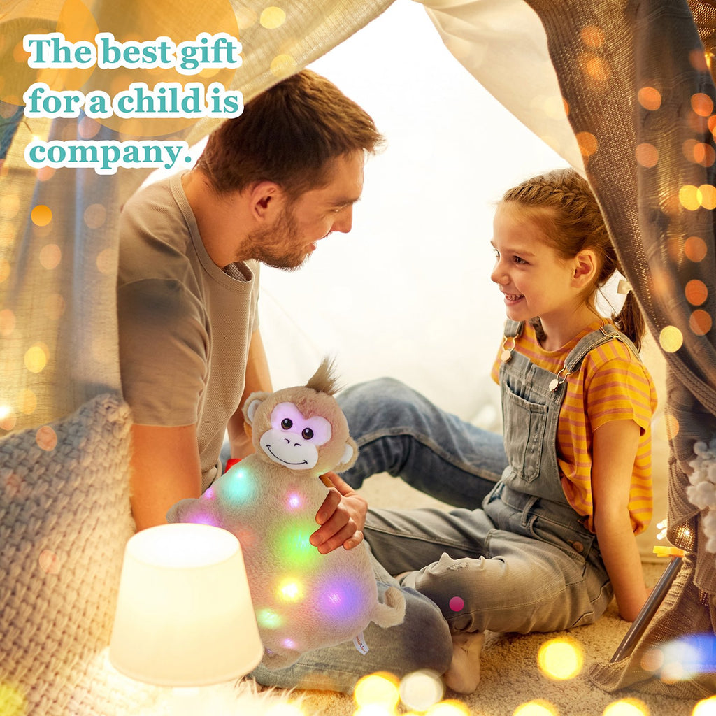 12'' Musical LED Monkey Stuffed Animal Plush Toy O9380