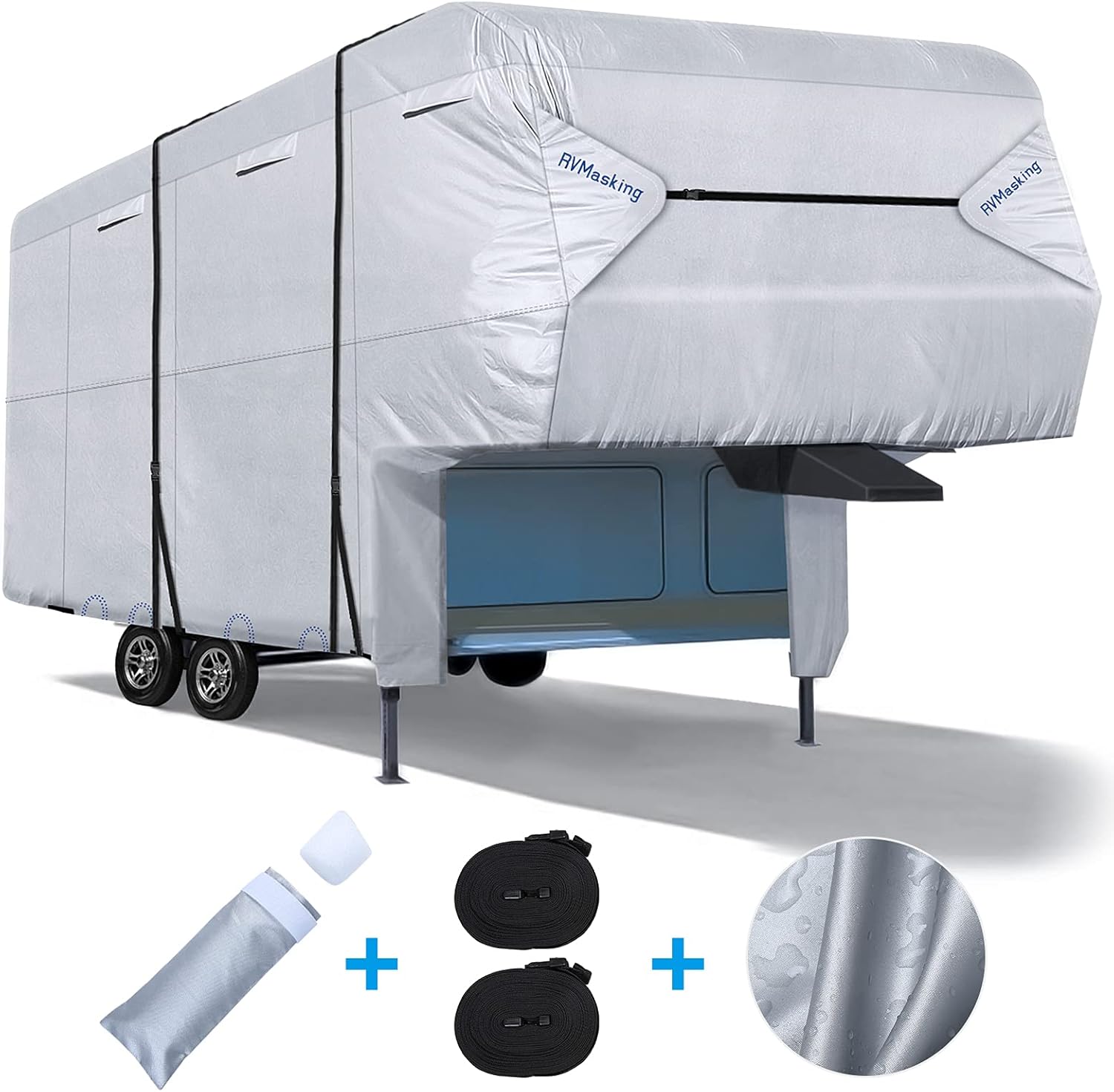 Rip-Stop 5th Wheel RV Cover Waterproof Polyester Pack of 2 N46258