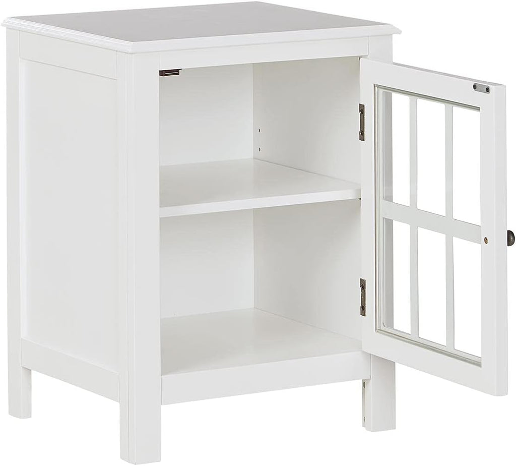 White Accent Cabinet End Table A959