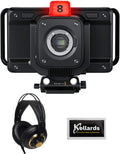 Blackmagic Studio Camera 4K Plus Bundle with AKG K240 Studio Pro Headphones and Screen Cleaning Wipes U418203