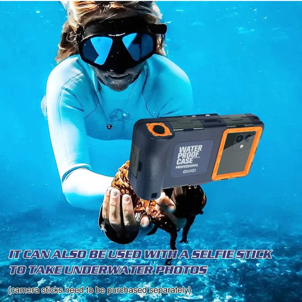 Waterproof Protective Case for Phones Up to 6.9 Inch with Lanyard X118