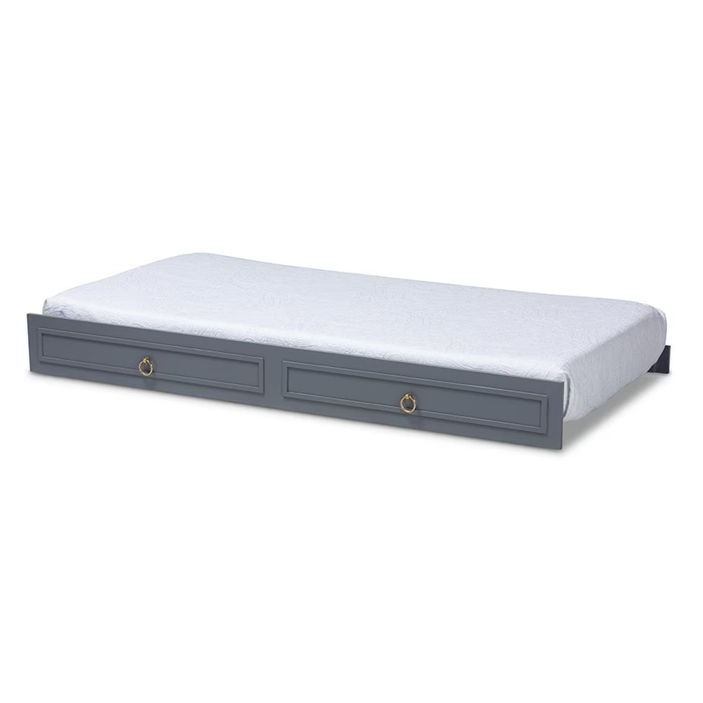 Grey Finished Wood Twin Size Trundle U5243