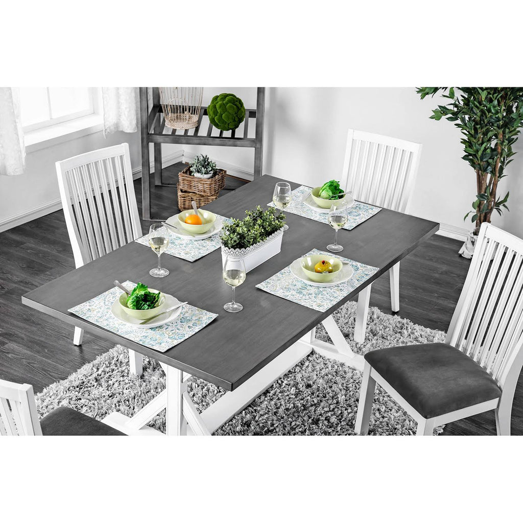 Gray White Dining Table D27184