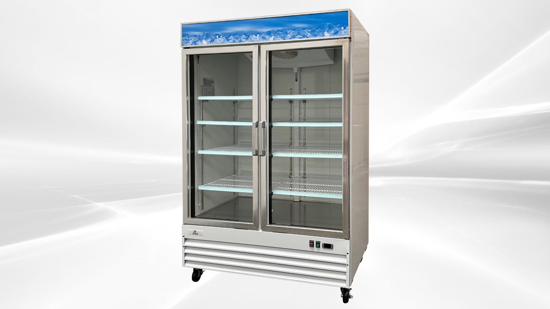 Two Glass Door Freezer with SS Door O135
