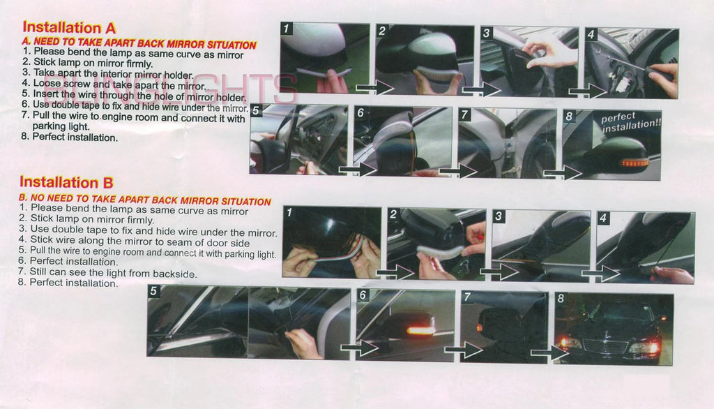 LED Side Mirror Turn Signals Lights H49649