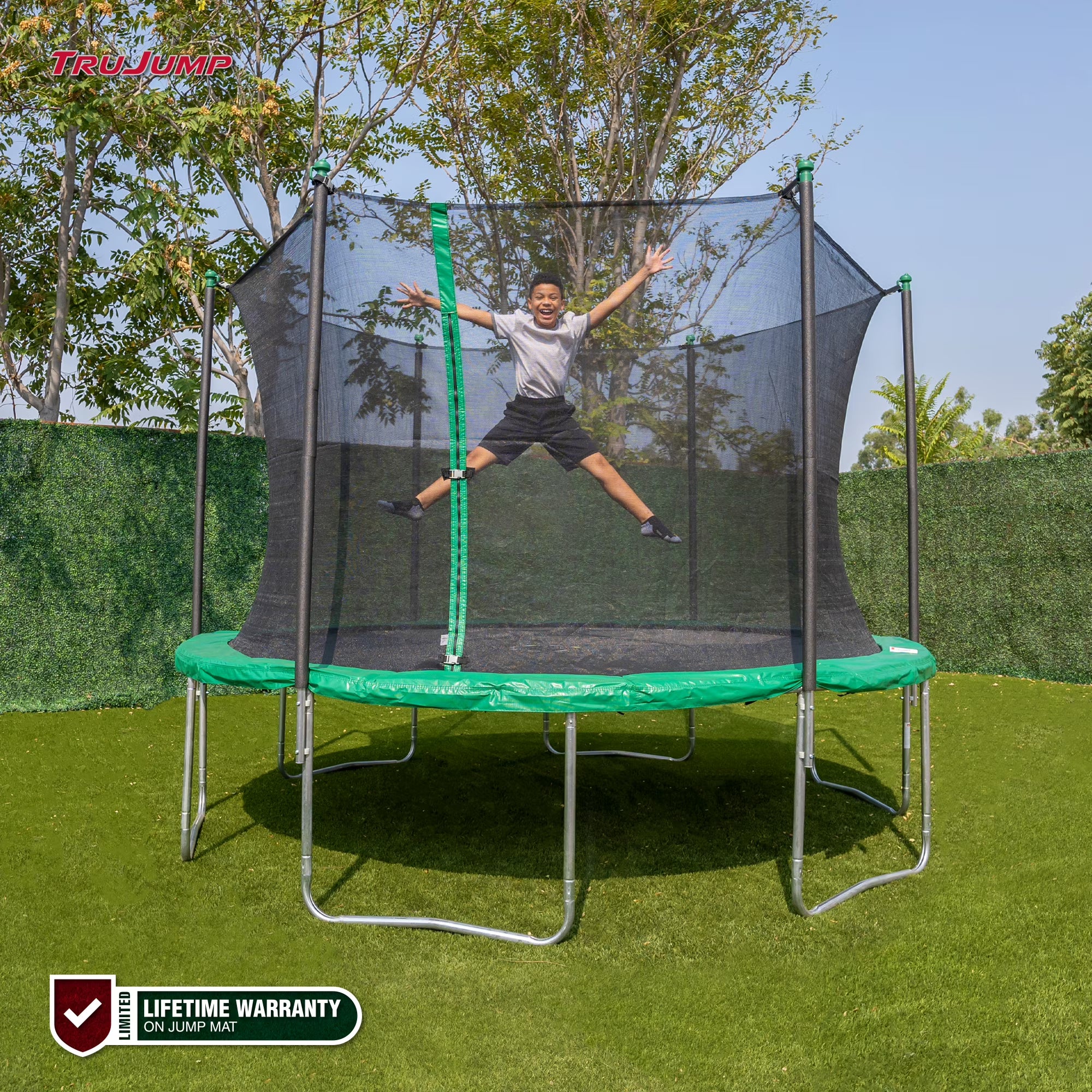 12' Trampoline with Safety Enclosure & Jump Mat L53446