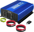 3000W Power Inverter DC12V to 110V AC Car Inverter with 4AC Outlets 2USB Port E6688