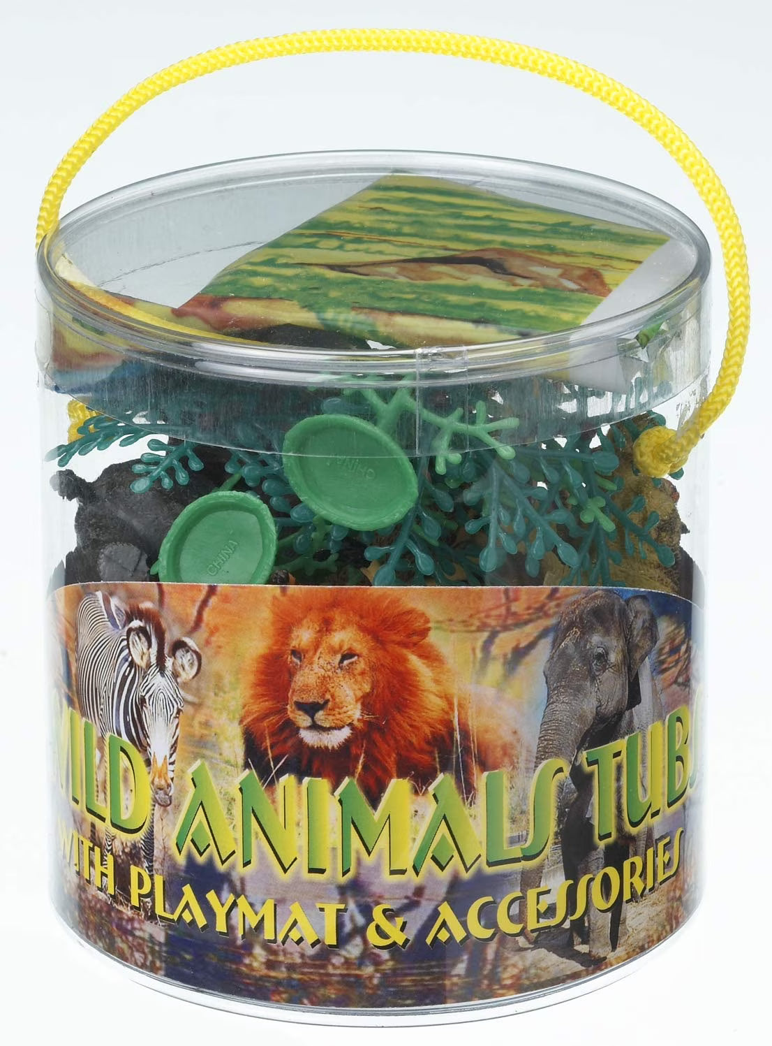 7 Pc Realistic Zoo Animals Figurines with Playmat C3873